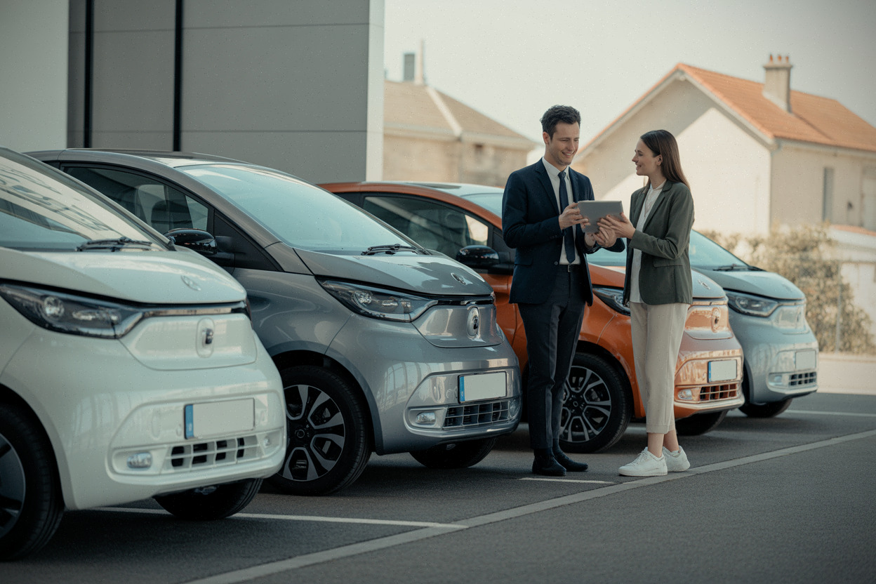 Voitures électriques éligibles au leasing social dans une concession