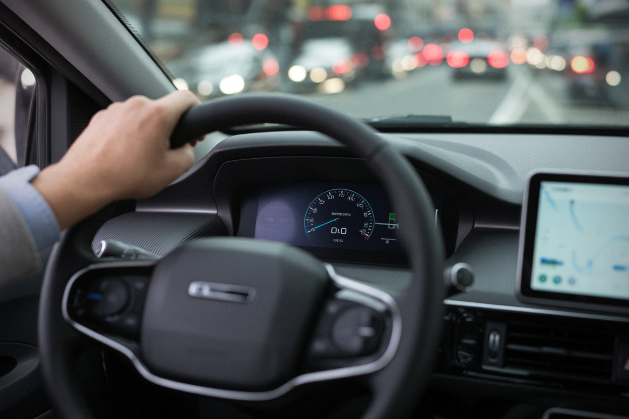 Compteur de voiture électrique utilisé pour calculer une taxe kilométrique
