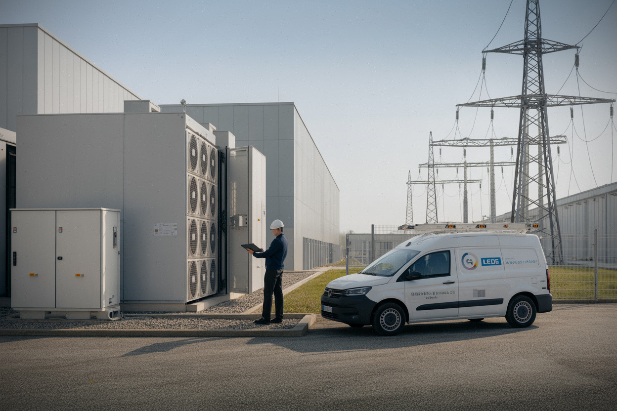 Datacenter français moderne relié aux infrastructures électriques locales