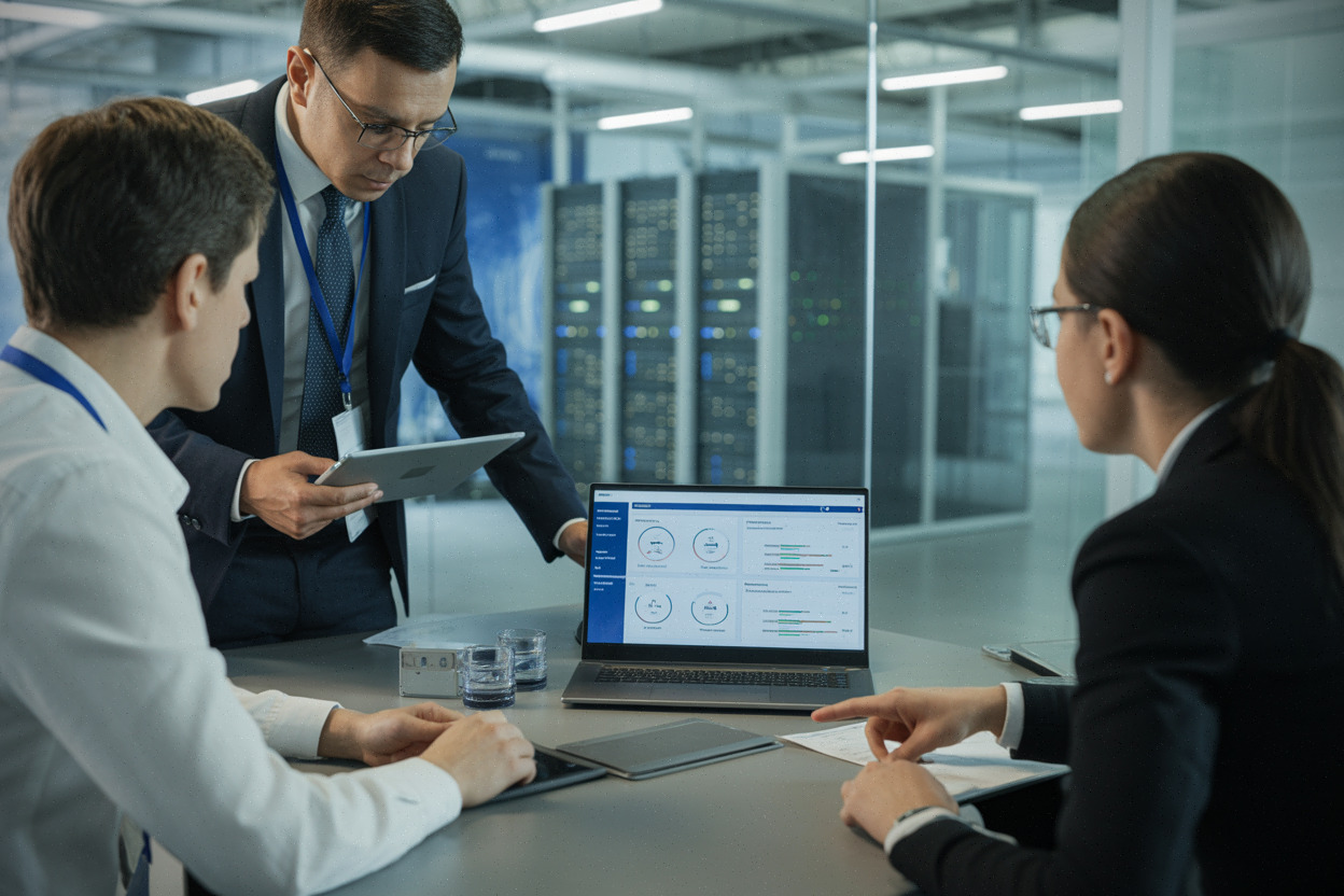 DSI analysant les accès sécurisés d’une plateforme cloud souveraine