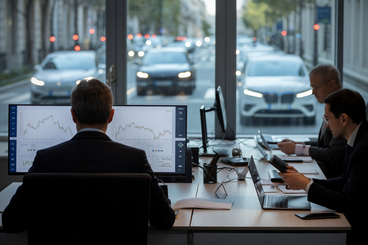 Analystes étudiant la fiscalité des voitures électriques en France