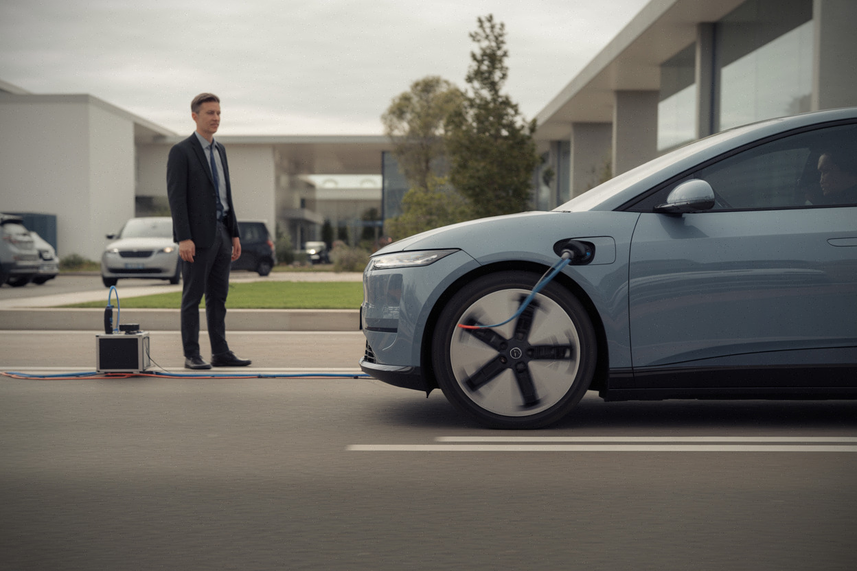 Essai routier mesurant l’autonomie gagnée par un pneu efficient
