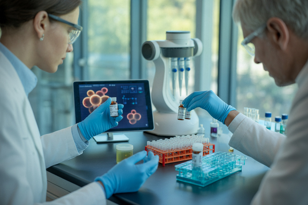 IA analysant des molécules candidates avant les essais précliniques