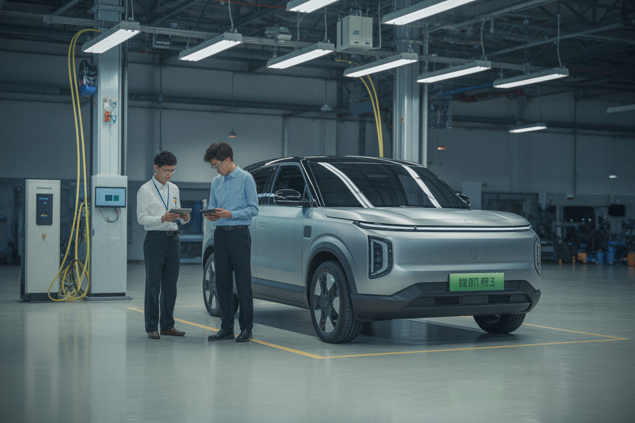 Prototype de SUV électrique lié au partenariat Mitsubishi Foxconn