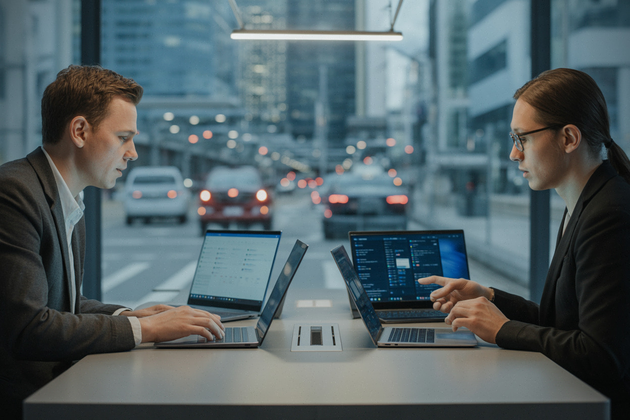 Analystes comparant les plateformes IA de grands groupes technologiques