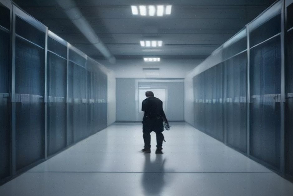 Technicien inspectant des serveurs cloud dans un centre de données moderne
