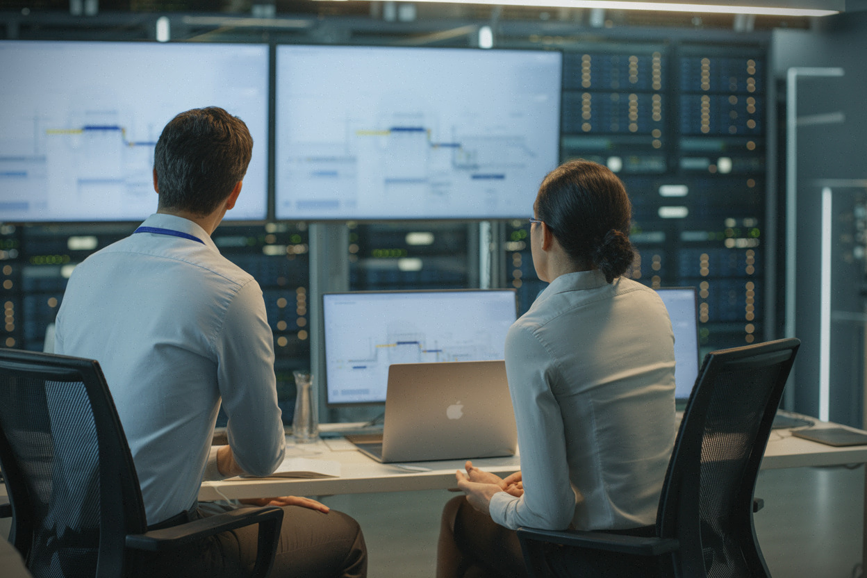 Ingénieurs cloud supervisant AWS Azure et Kubernetes en entreprise